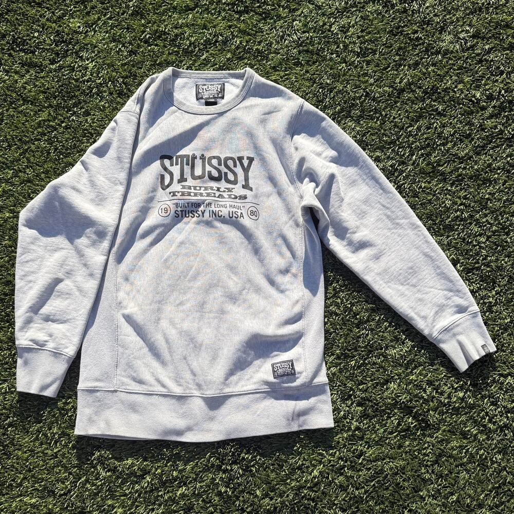 Vintage Stussy Grey Crewneck Men's size L Perfect Condition